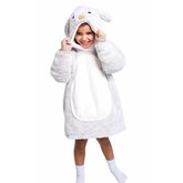 Cozy Noxxiez CH301 Králik - hrejivá televízna mikinová deka s kapucňou pre deti 3 - 6 roko